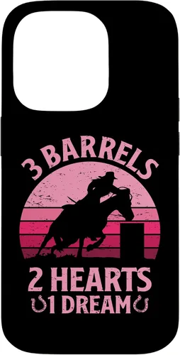 Vista 17 de iPhone 16 3 Barrels 2 Hearts 1 Dream Barrel Racer Barrel Racing Rodeo Case