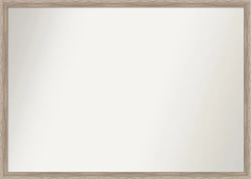 Vista 46 de Amanti Art Espejo de baño blanco para sobre el fregadero, 24 x 27 pulgadas, espejo de tocador rectangular con cuña de madera dura, marco de madera