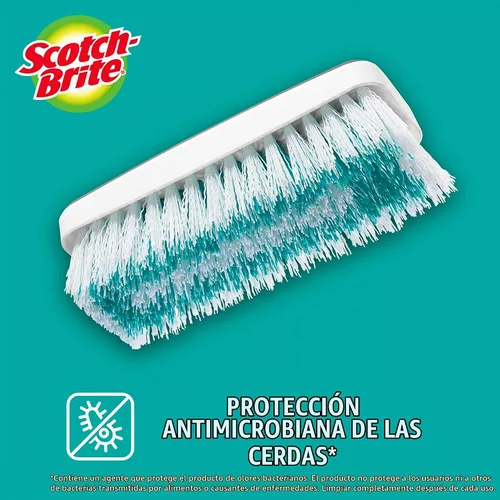 Vista 4 de Scotch-Brite - Cepillo de limpieza profunda para suelos y paredes de azulejos y puertas de ducha, 1 paquete