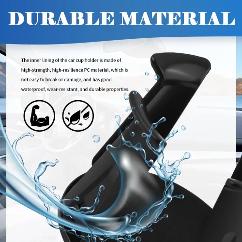 Vista 3 de 2 PCS Inserto de Portavasos para Automóvil, Inserto de Portavasos Portátil Autoadhesivo para Automóvil para Fijar Tazas/Bebidas, Portavasos