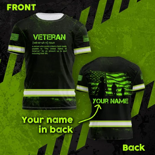 Vista 8 de prizestore Camisa de alta visibilidad para hombres, ropa de trabajo, nombre personalizado bandera de Estados Unidos para trabajadores, corredores