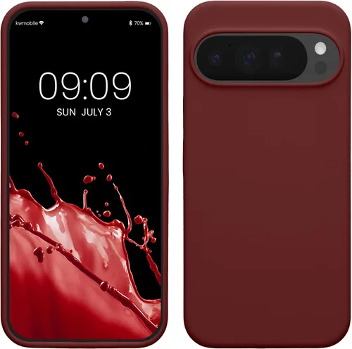 Vista 87 de kwmobile Funda Compatible con Google Pixel 6 Pro - Funda de teléfono de silicona TPU con acabado suave - Azul Arrecife