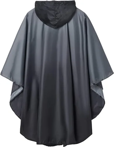 Vista 2 de SaphiRose Unisex Rain Poncho Raincoat Hooded for Adults Women with Pockets