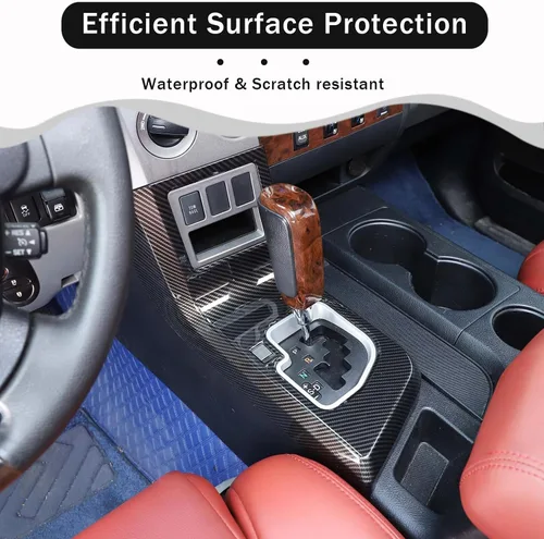 Vista 3 de Funda de Marco y Embellecedor del Panel de Cambio de Marchas para la Consola Central de Toyota Tundra 2007 2008 2009 2010 2011 2012 2013, Accesorios