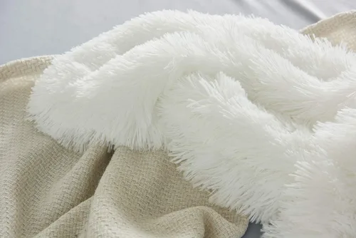 Vista 3 de COIZA - Funda de almohada corporal, de felpa grande, de lujo, ultra suave, con cremallera, fundas de almohada corporal (blanco, 21 x 54 pulgadas)