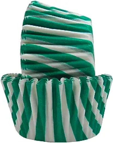 Vista 45 de Regency Wraps Vasos para hornear de grado profesional a prueba de grasa, paquete de 40 unidades, forros estándar, guingam negro, para cupcakes Negro