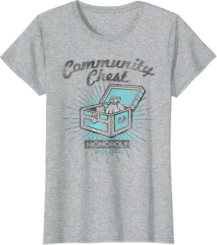 Vista 18 de Monopoly Camiseta Community Chest, gris, S Gris Oscuro