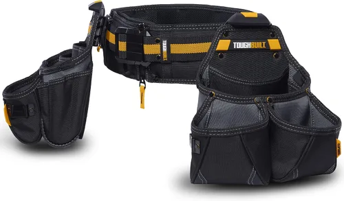 Vista 11 de ToughBuilt Serie ClipTech – Juego de cinturones de herramientas Pro Framer de 3 piezas, sistema modular ClipTech con 2 bolsas profesionales