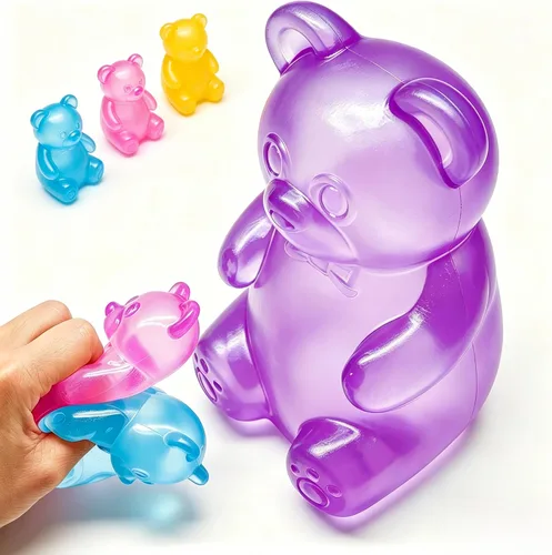 Vista 11 de Juguetes para ansiedad, pelotas antiestrés para niños y adultos, cambian de color con el sol, bola de masa de tiro lento, juguetes para ansiedad