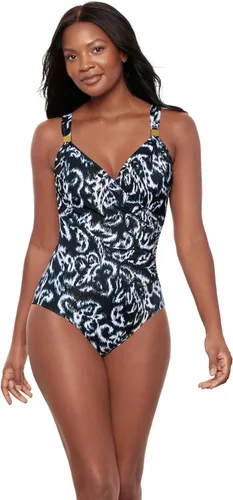 Vista 21 de Miraclesuit Traje de baño de una pieza con brasier con aros y control de abdomen para mujer