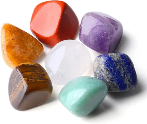 Vista 13 de YATOJUZI 10 cristales curativos naturales mezclados a granel, piedras de bolsillo pulidas para energía, reiki, volteo, cabaña, equilibrio