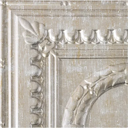 Vista 7 de FASÄDE Rosette - Panel de techo decorativo de vinilo adhesivo de 2 x 4 pies en bronce antiguo (paquete de 5)