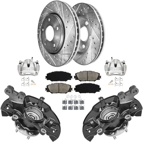 Vista 57 de Detroit Axle - Rotores de freno para Toyota Avalon 2020-2021 Camry 2020-2024, repuesto de rotores de freno de disco perforados y ranurados: rotor