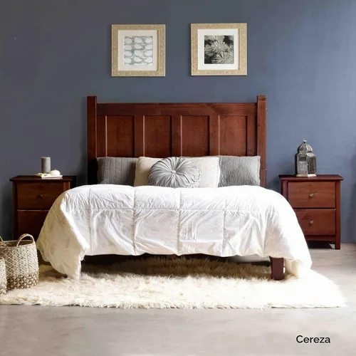 Vista 3 de Grain Wood Furniture - Cama plataforma de panel de madera maciza Shaker, tamaño individual, cereza