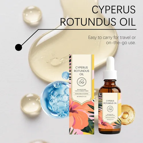 Vista 5 de Renovia Cyperus Rotundus Oil Aceite Cyperus Rotundus para depilación, aceite natural para detener el crecimiento del cabello, hidratación calmante