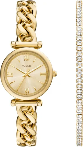 Vista 19 de Fossil Carlie - Reloj de cuarzo de acero inoxidable de tres manecillas para mujer