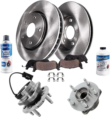 Vista 100 de Detroit Axle - 4 rotores de freno para Ford 1994-2004 Mustang, rotores de freno de disco delanteros y traseros 1995 1996 1997 1998 1999 2000 2001