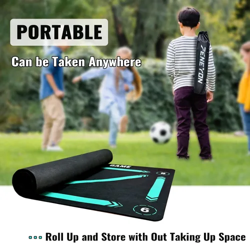 Vista 5 de Soccer Training Equipment,Soccer Training Mat Improve Strength,Agility and Coordination,Anti-Slip Silent Absorption Soccer Footwork Training