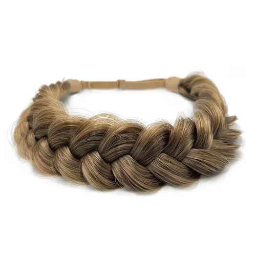 Vista 28 de Diadema Trenzada de 2 Hebras Despeinada Clásica Gruesa Trenzas Anchas Elástica Extensible de Calidad Sintética Diadema Trenzada para Mujeres Niñas