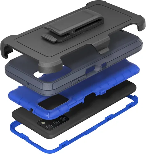 Vista 7 de Funda compatible con Samsung Galaxy A02s, con protectores de pantalla, resistente, a prueba de golpes, protección de cuerpo completo, con funda