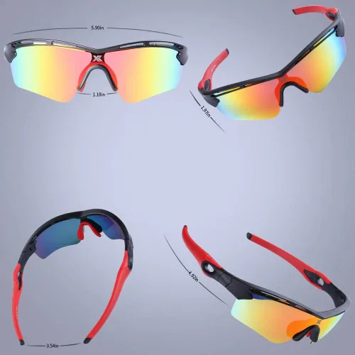 Vista 6 de XR Lentes de sol polarizados para hombres y mujeres protección UV deportes pesca conducción ciclismo TR90 marco ultraligero irrompible