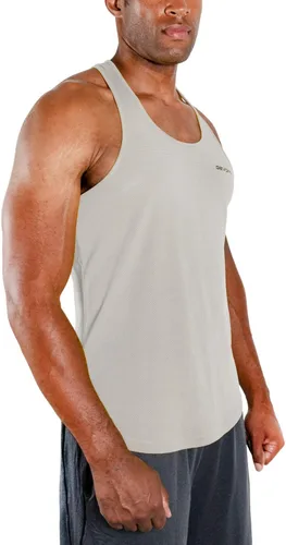 Vista 2 de DEVOPS Paquete de 3 camisetas sin mangas para hombre, con espalda en Y, ajuste seco