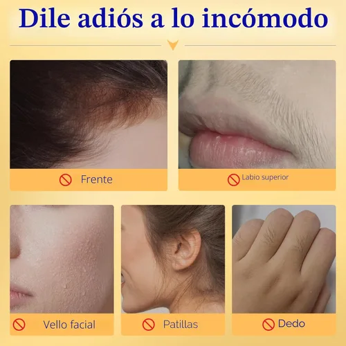 Vista 2 de Depilación facial de 5 minutos para mujeres, sin dolor y suave, crema de depilación de piel sensible con crema calmante para mentón, labio superior