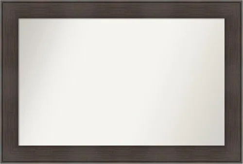 Vista 128 de Amanti Art Espejo personalizado, espejo de baño de veta de madera rústica William, espejo de pared o espejo de tocador de baño sobre el fregadero