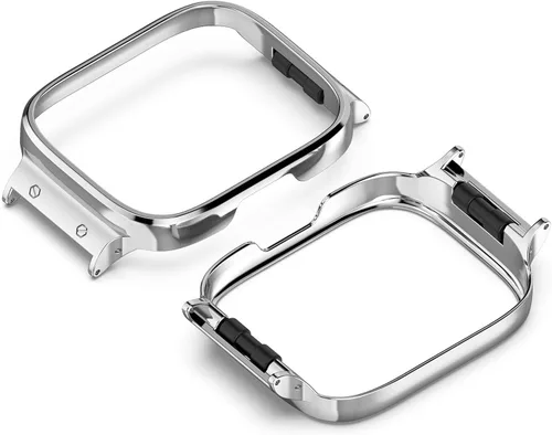 Vista 9 de Correa de reloj compatible con Redmi Watch 3 Active/Watch 3 Lite, correa de metal de acero inoxidable con funda, pulseras ajustables para Redmi