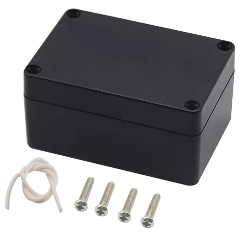 Vista 12 de Zulkit. - Caja de plástico impermeable ABS IP65. - Caja de derivación eléctrica - color negro.