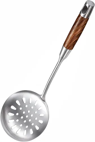 Vista 6 de GREATLINK Cucharón para colar, cucharas ranuradas para cocinar y freír, utensilios de cocina duraderos de acero inoxidable 304, cuchara coladora