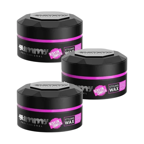 Vista 17 de Gummy Professional Bright Max Hold - Cera para peinar el cabello con complejo de queratina, acabado de alto brillo de fijación extra para espalda