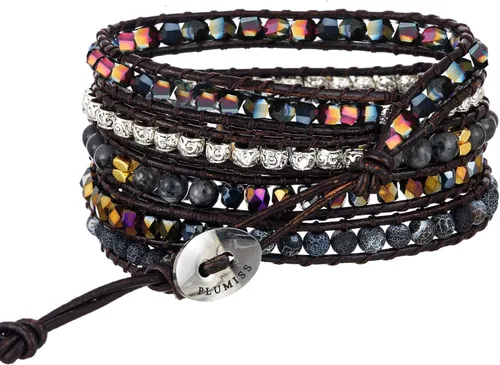 Vista 3 de Plumiss Colección de pulseras de cuentas curativas de piedra natural boho para mujer
