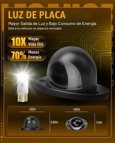 Vista 4 de LESAUCE Kit de luces LED para matrícula para Dodge Ram 1500 Pickup 1994-2001, Dodge Ram 2500/3500 1994-2002 Pickup - LED blanco de 6000 K, carcasa