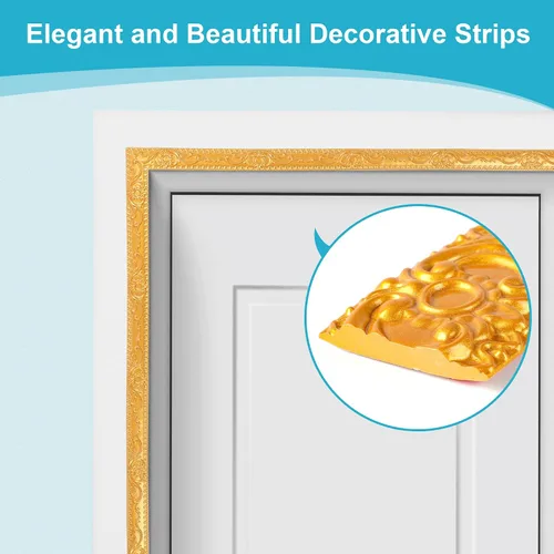 Vista 5 de 5M PVC decorativo línea suave autoadhesivo marco de puerta de papel bandas de borde pegatinas de pared impermeable correa de techo decoración