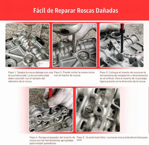 Vista 5 de BILITOOLS - Kit de reparación de roscas helicoidales métricas