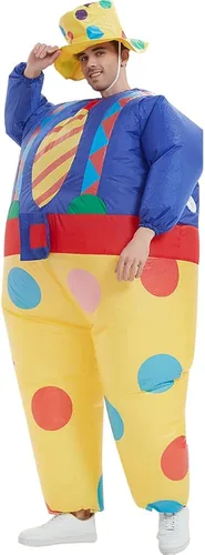 Vista 5 de One Casa Disfraz inflable de payaso inflable para fiesta divertida de Halloween para adultos