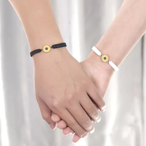 Vista 6 de Collar con colgante de acero inoxidable para parejas con llave de bloqueo de corazón para él y ella