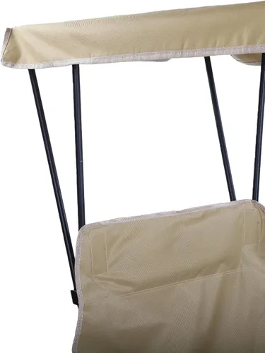 Vista 9 de Portable Camping Chair with Canopy, Beach Chair with Shade, Robust High Carbon Steel Oxford Canopy, Side Pocket Design for Fishing Camp All Outdoor