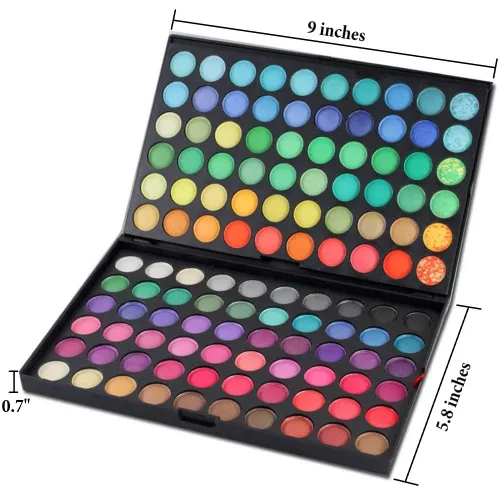 Vista 3 de Paleta de sombra de ojos de maquillaje de 120 colores natural nude mate brillo pigmento sombra de ojos paleta impermeable ahumado profesional kit