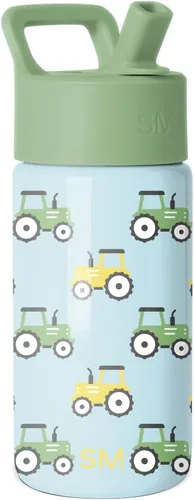 Vista 19 de Simple Modern Botella de agua para niños con tapa con pajilla, vaso aislado de acero inoxidable de 14 onzas para niños y a prueba de derrames