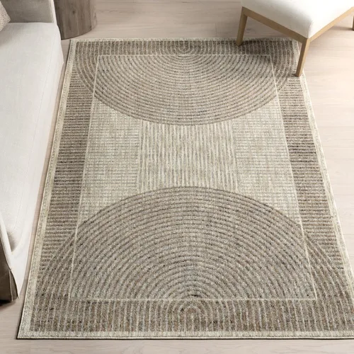 Vista 22 de Nuloom Aadhya - Alfombra geométrica de 2 x 8 pies para sala de estar, dormitorio, comedor, entrada, pasillo, color marrón claro