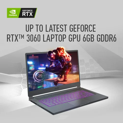 Vista 3 de MSI Stealth 15M Portátil para juegos: Pantalla FHD 1080p de 15.6 pulgadas 144Hz, Intel Core i7-11375H, NVIDIA GeForce RTX 3060, 16GB, 512GB SSD