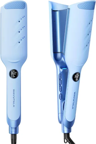 Vista 10 de Wavytalk Engarzador de cabello Power Wave, ondulador iónico para menos daño Rosa