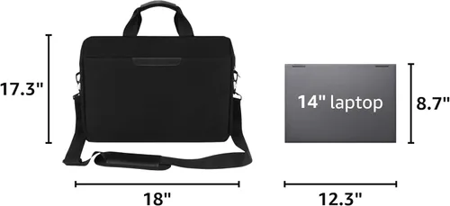 Vista 3 de Maletín negro de alta calidad para laptop de 17.3 a 18.4 pulgadas con hombro cruzado, bolsa de reproductor de DVD, bolsa de tablero de pintura