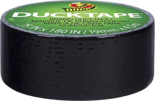Vista 2 de Duck Cinta Mini Rollo Negro 0.748 in x 14.8 ft. Reparar, elaborar, personalizar, decorar y educar