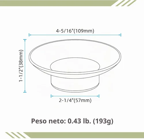 Vista 2 de Aomasi Jabonera redonda de vidrio para lavabo de ducha de baño, esmerilado