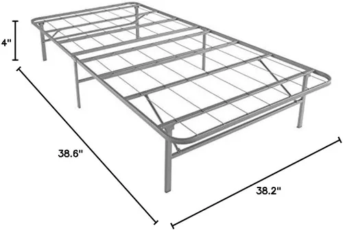 Vista 3 de Mantua Base de cama de plataforma premium en plata, reemplaza el somier y la base de cama