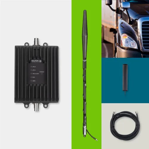 Vista 2 de Bolton Technical Velocity Trucker Amplificador de señal para teléfono celular de vehículo 5G/4G LTE Ganancia de 50 dB Antena Omni
