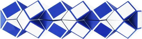 Vista 4 de Mipartebo Magic Snake Cube Twist Puzzle 36 Cuñas Tamaño Grande Twist Fidget Serpiente Juguetes para Niños Bebé Azul Twist Fidget Snake Toys Gift